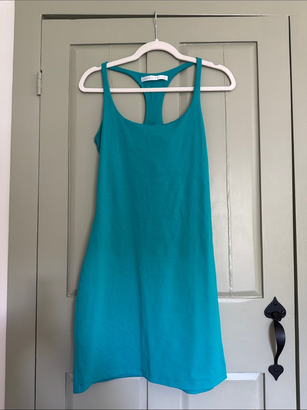 Susana Monaco Teal Racerback Tank Mini Dress
